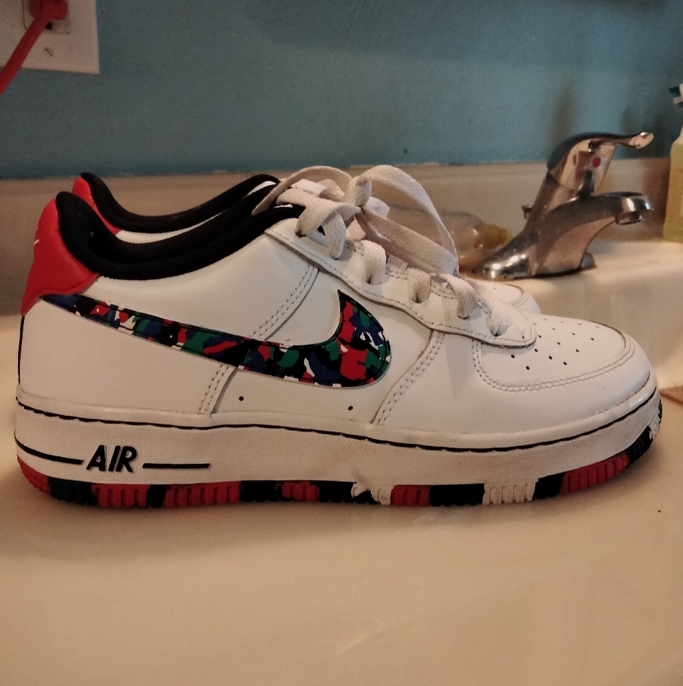 Nike Air Force shoes for boys. Melted crayon 🖍️🖍️🖍️.